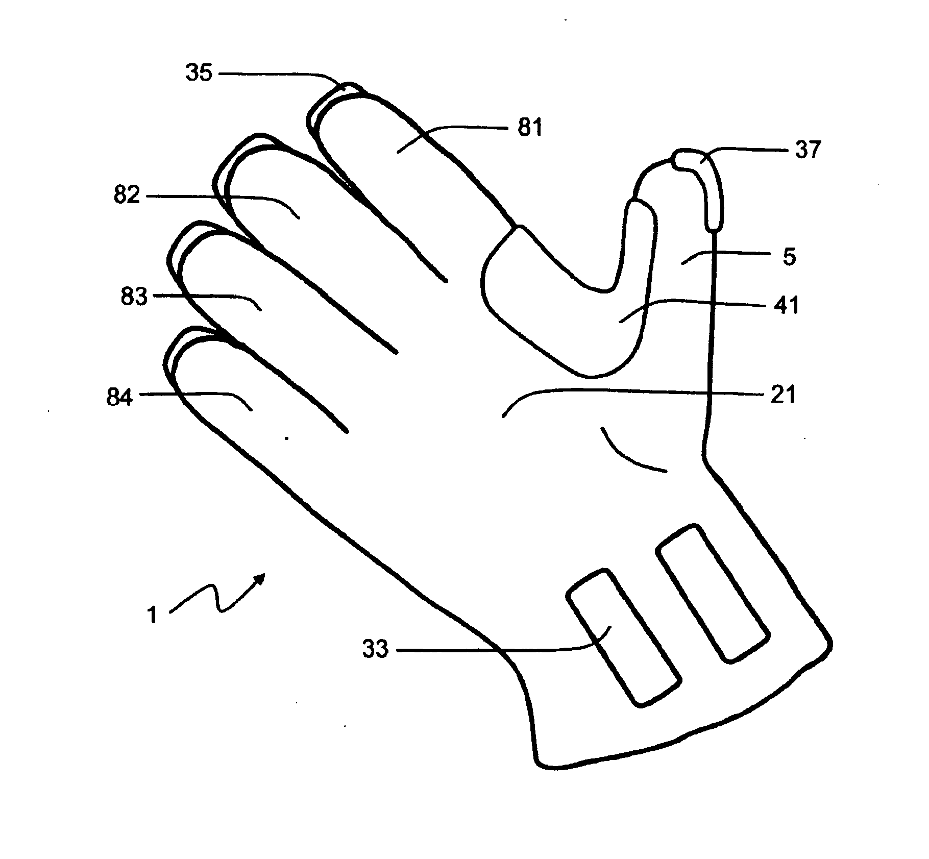 Handwear incorporating low-friction thenar segment