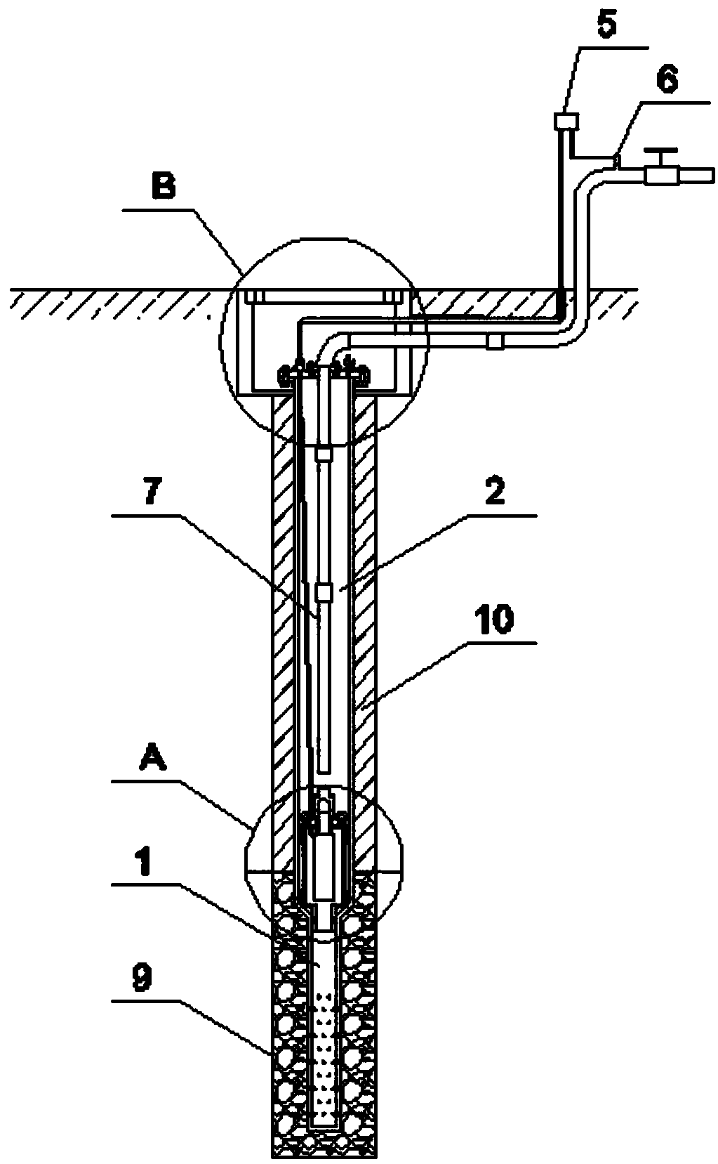 Towerless automatic water-supply vacuum tube well