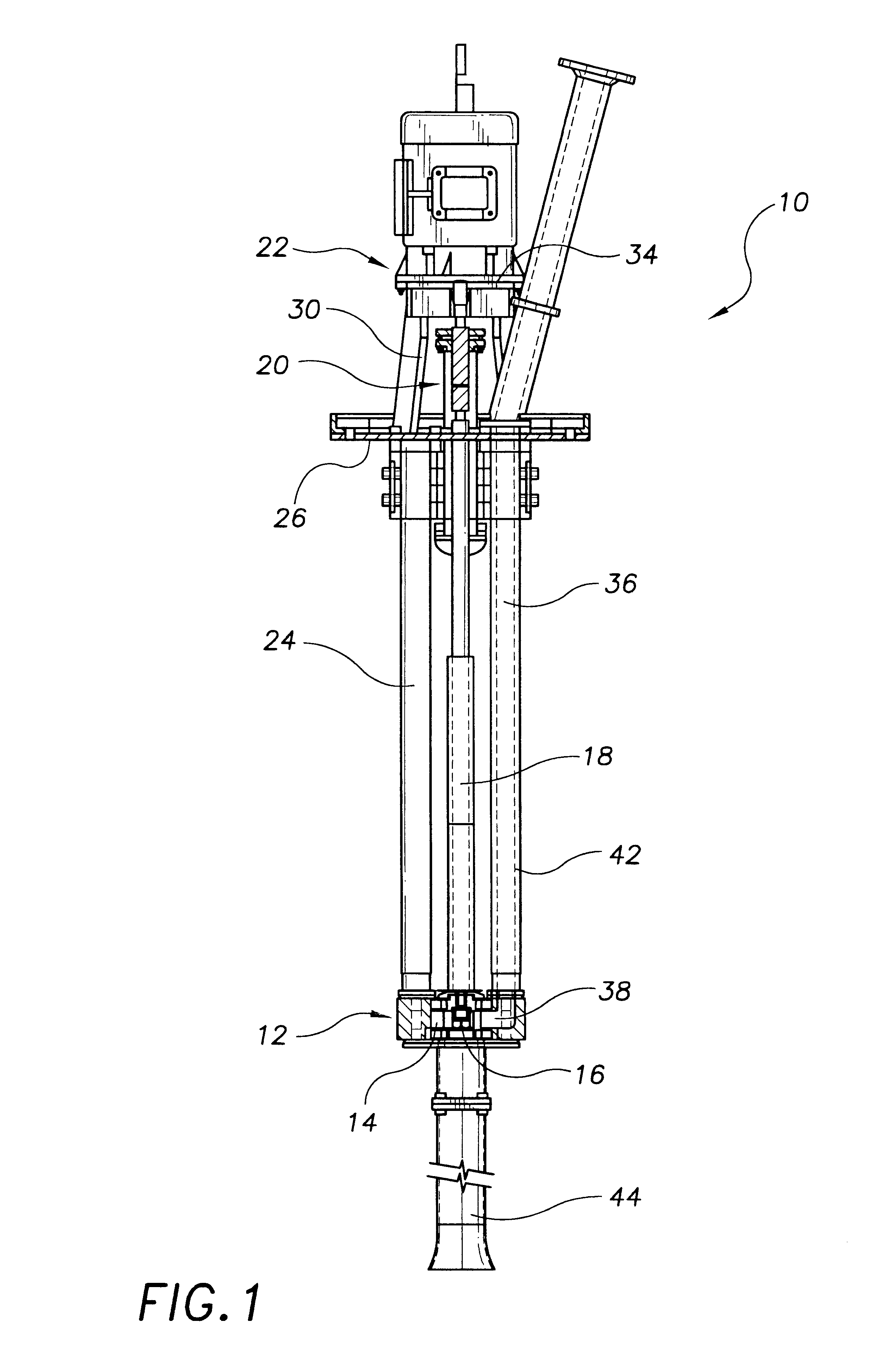 Pump for molten materials with suspended solids