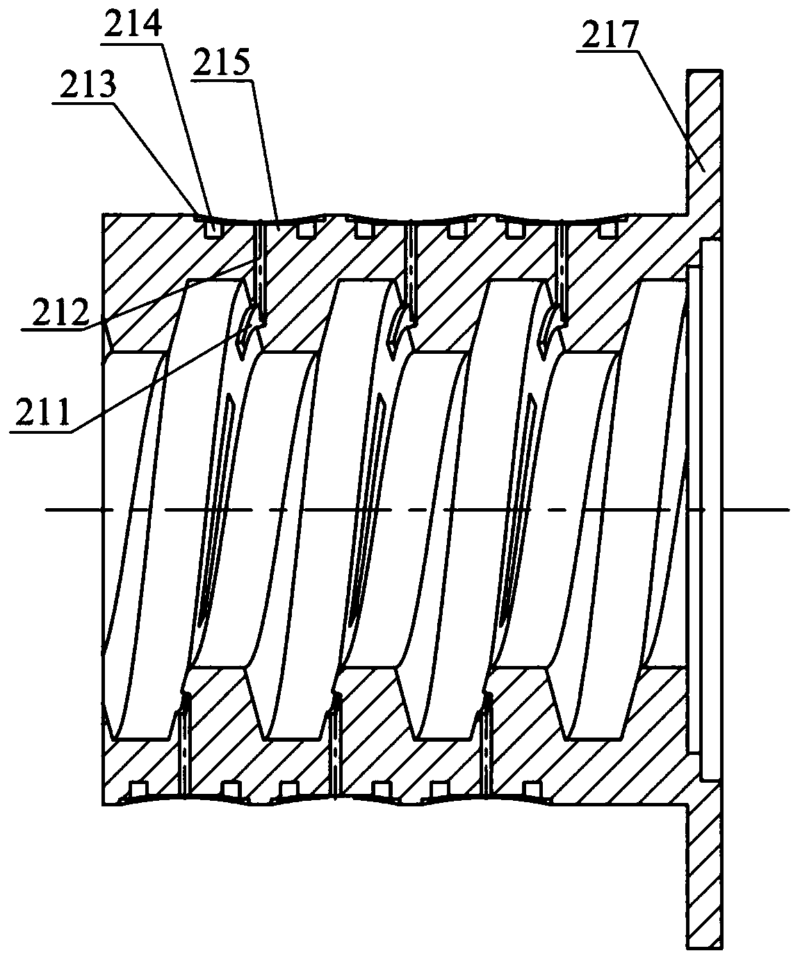 A built-in preload adjustable single-sided film throttling static pressure lead screw pair