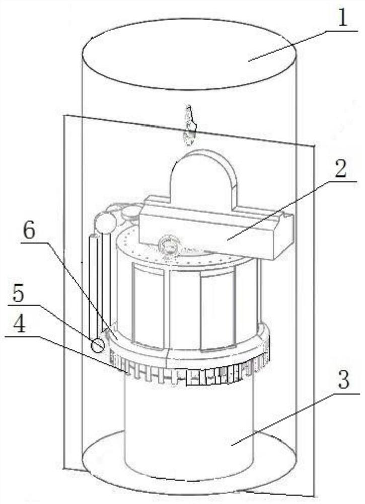 A large-diameter broken core extraction device