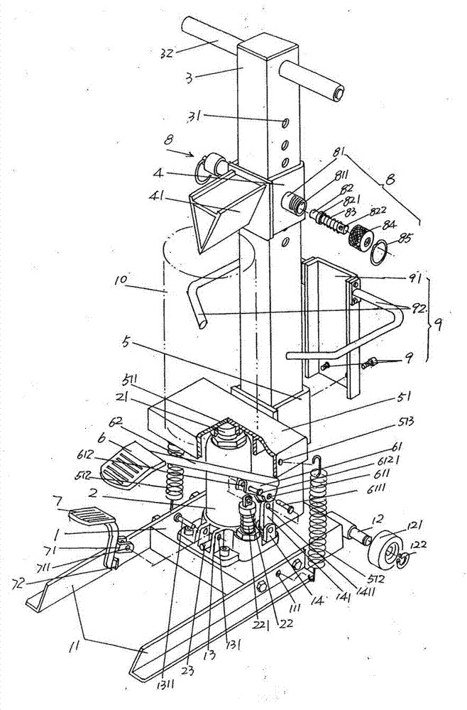 Firewood chopping mechanism