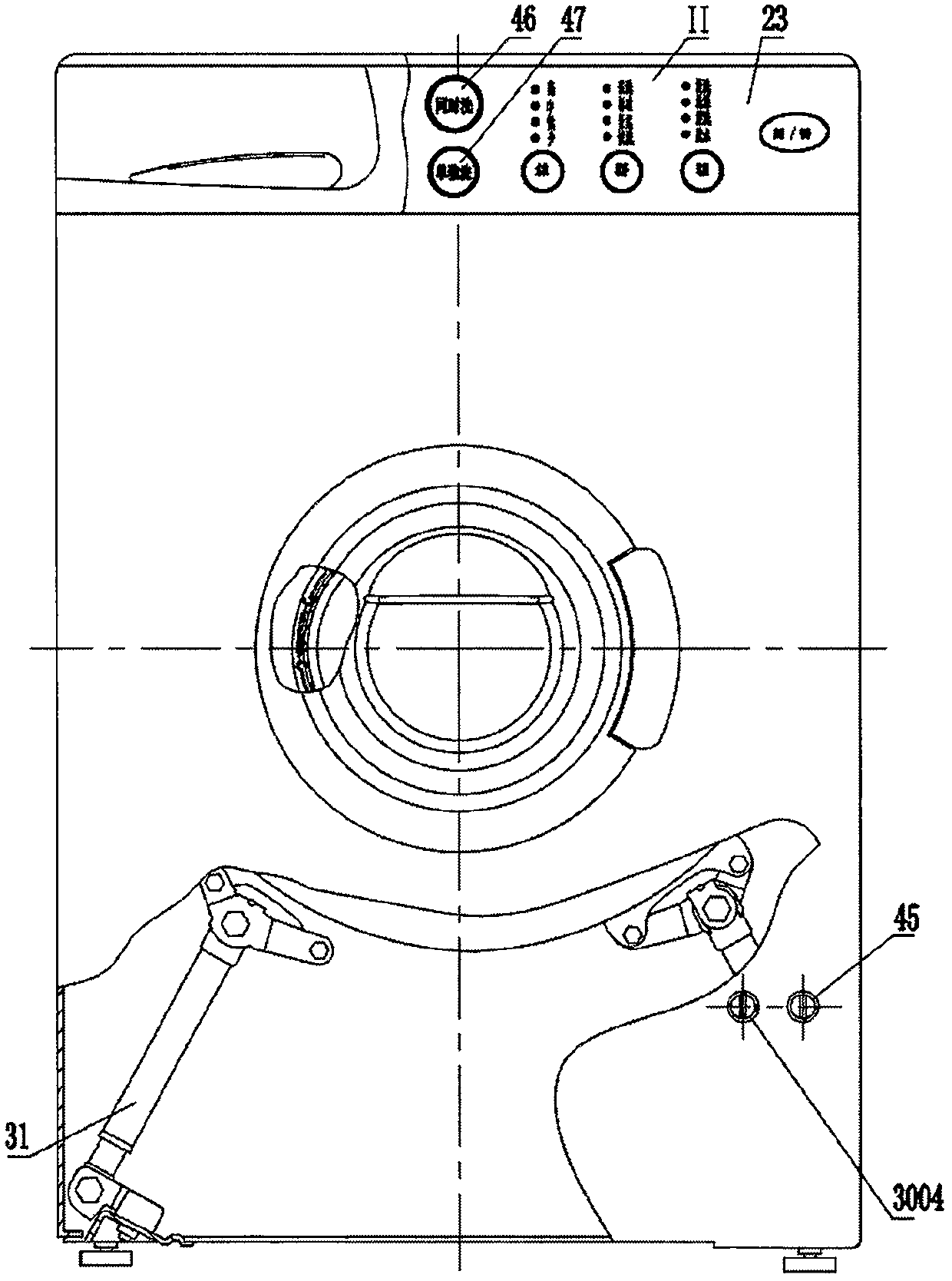 Roller washing machine with simultaneous washing function and method for implementing simultaneous washing