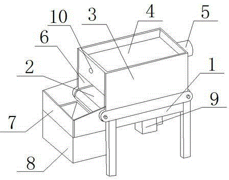 Automatic weighing device used for tea production line