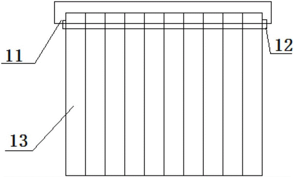 Curtain wall type solar indoor heating system