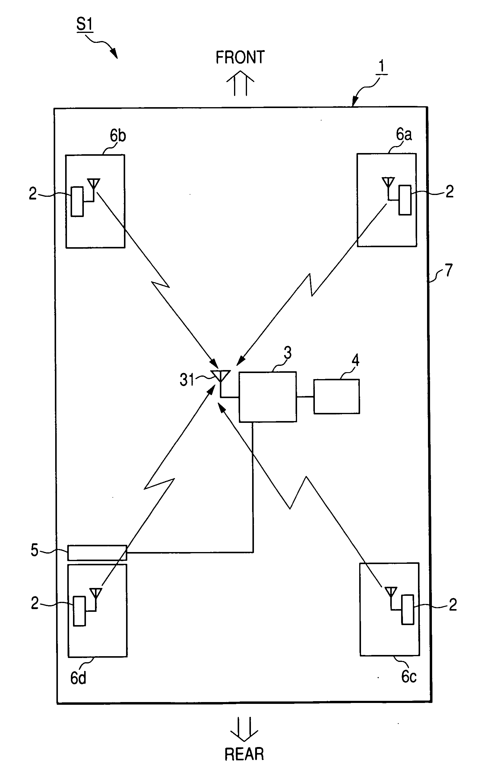 Wheel identifying apparatus and tire inflation pressure detecting apparatus with function of wheel identification