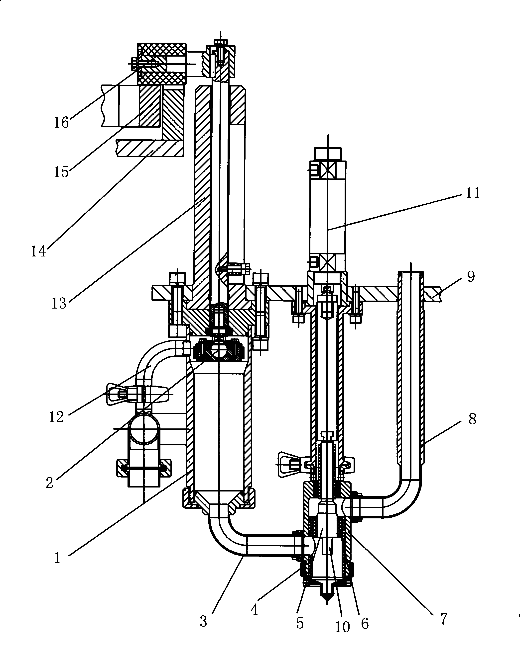 Filling device of filling machine