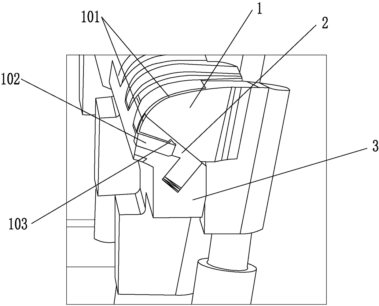 Vehicle door sheet injection mold demolding mechanism