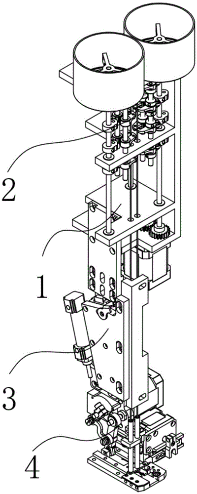 Two-color bead embroidery machine head