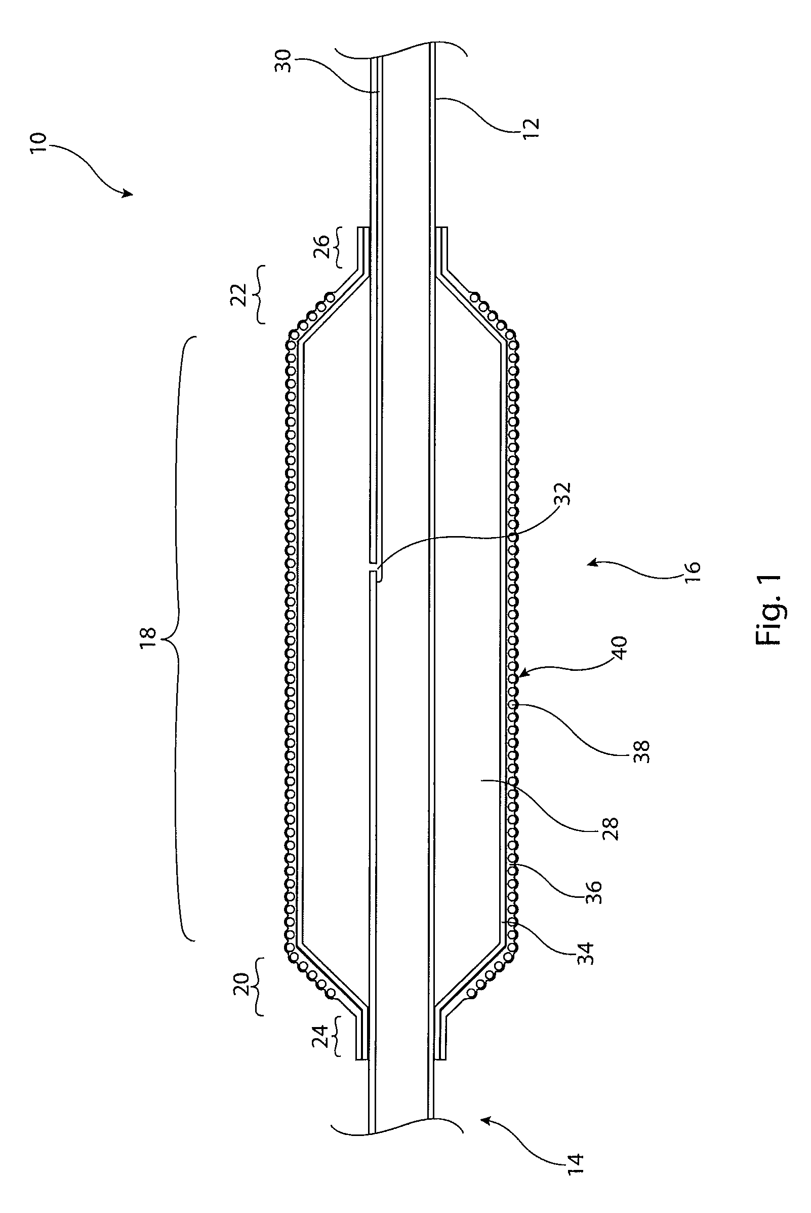 Medical balloon with particles therein