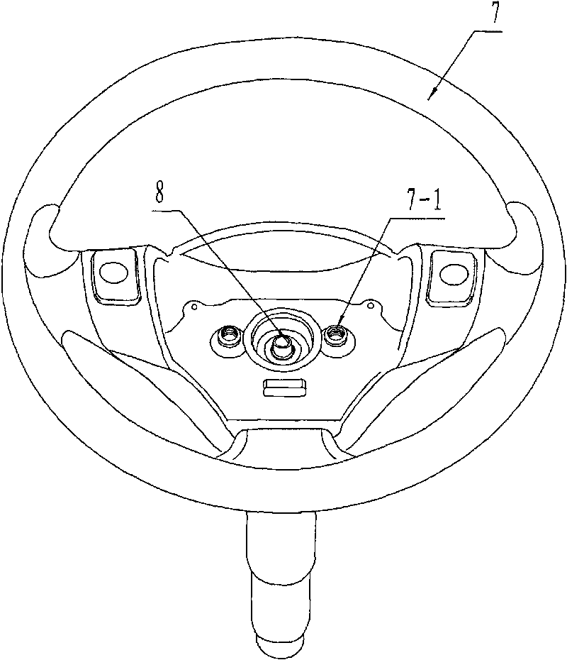 Automobile steering wheel disassembling tool