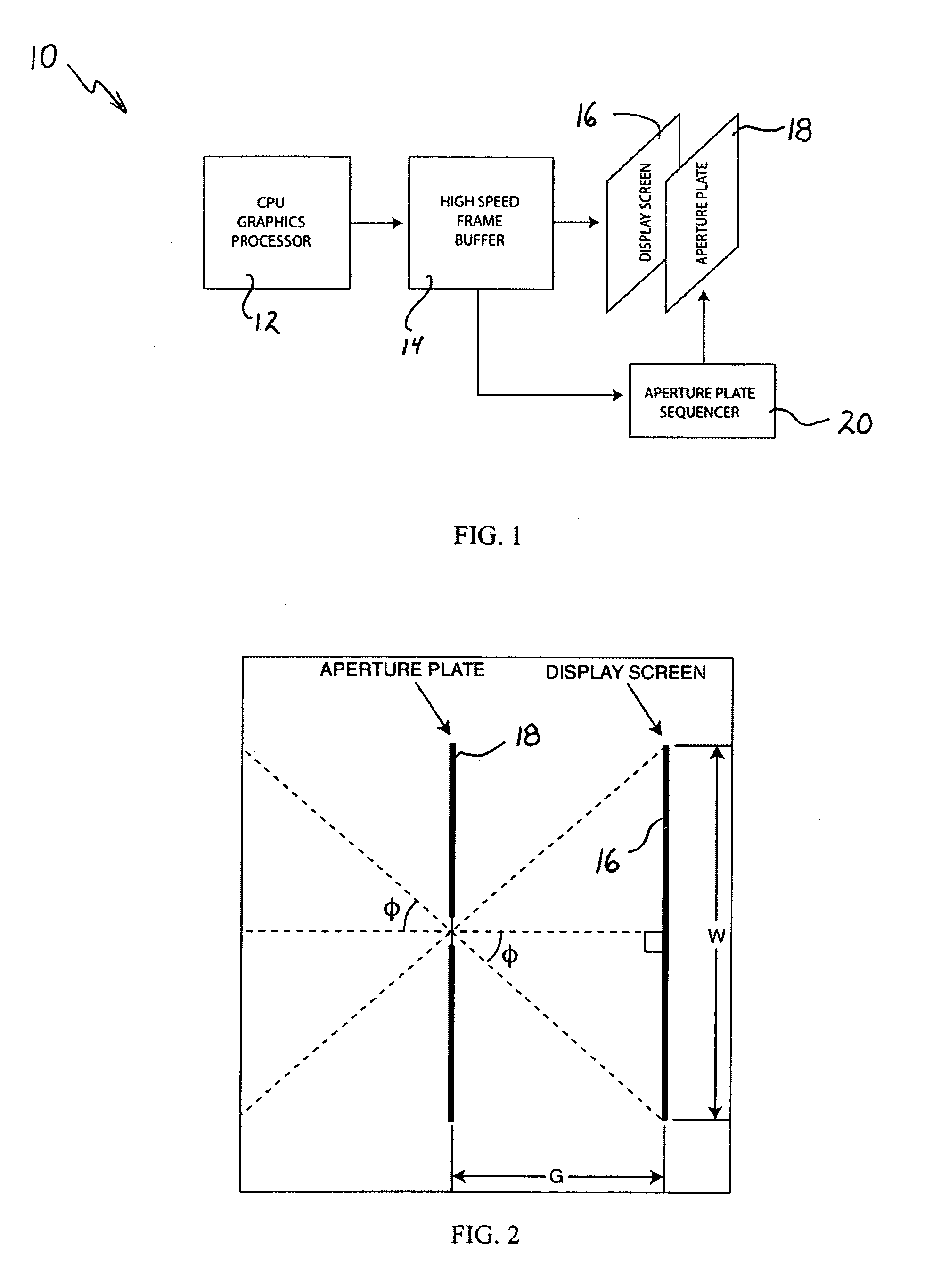 Scanning aperture three dimensional display device