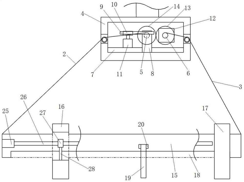 Fire-fighting pipeline hoisting device for fire-fighting engineering construction