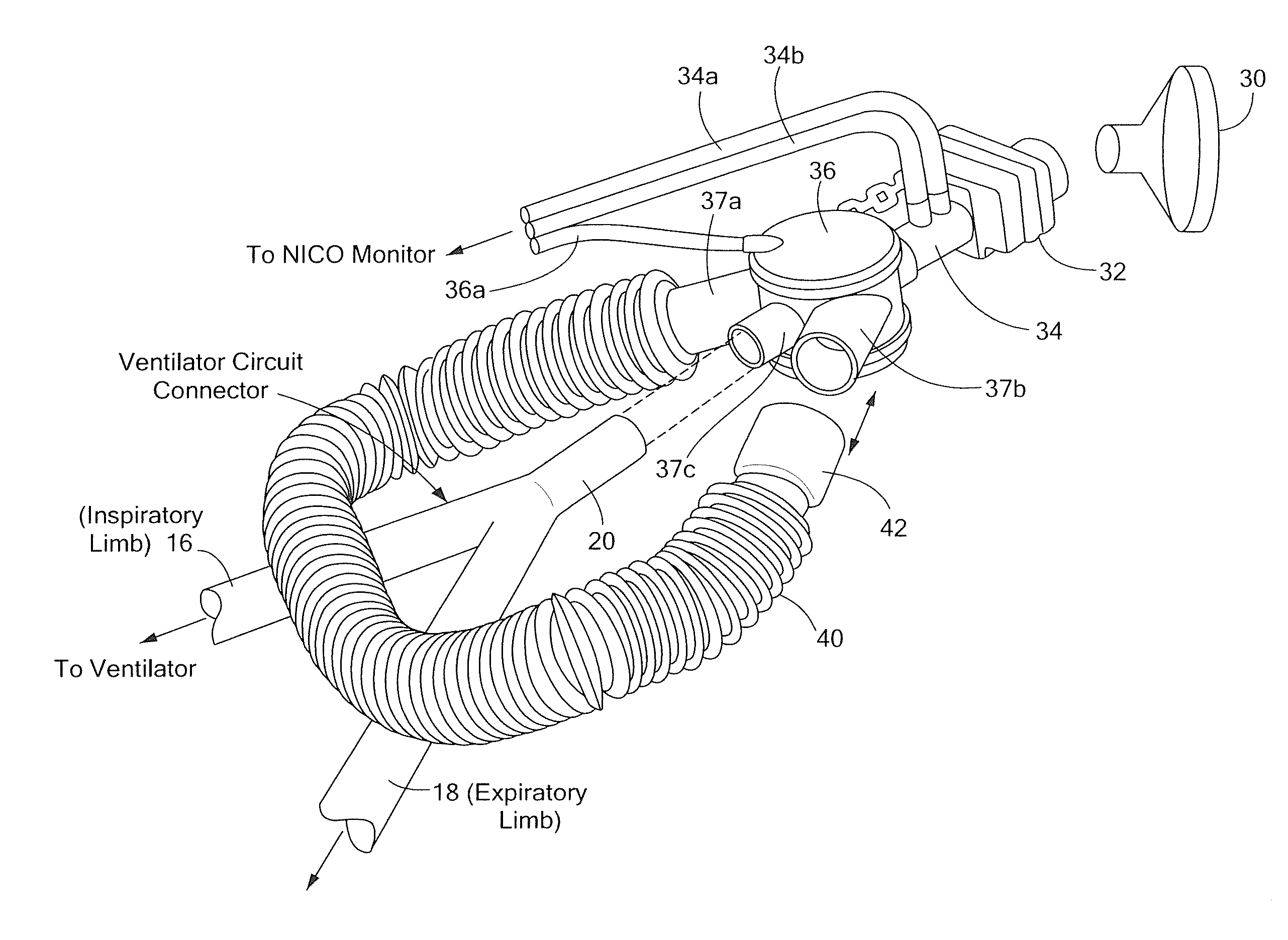 Method and device for determining cardiac output with carbon dioxide partial re-breathing