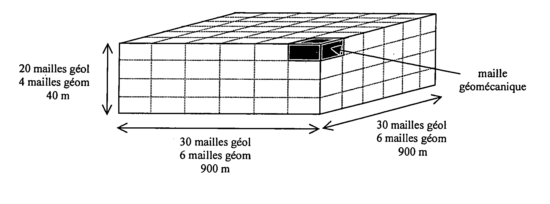 Method of constructing a geomechanical model of an underground zone intended to be coupled with a reservoir model