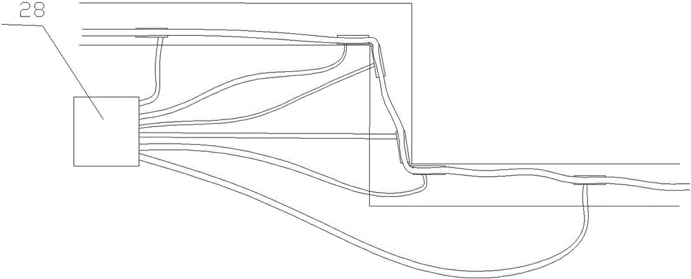 A cable laying device with corner function