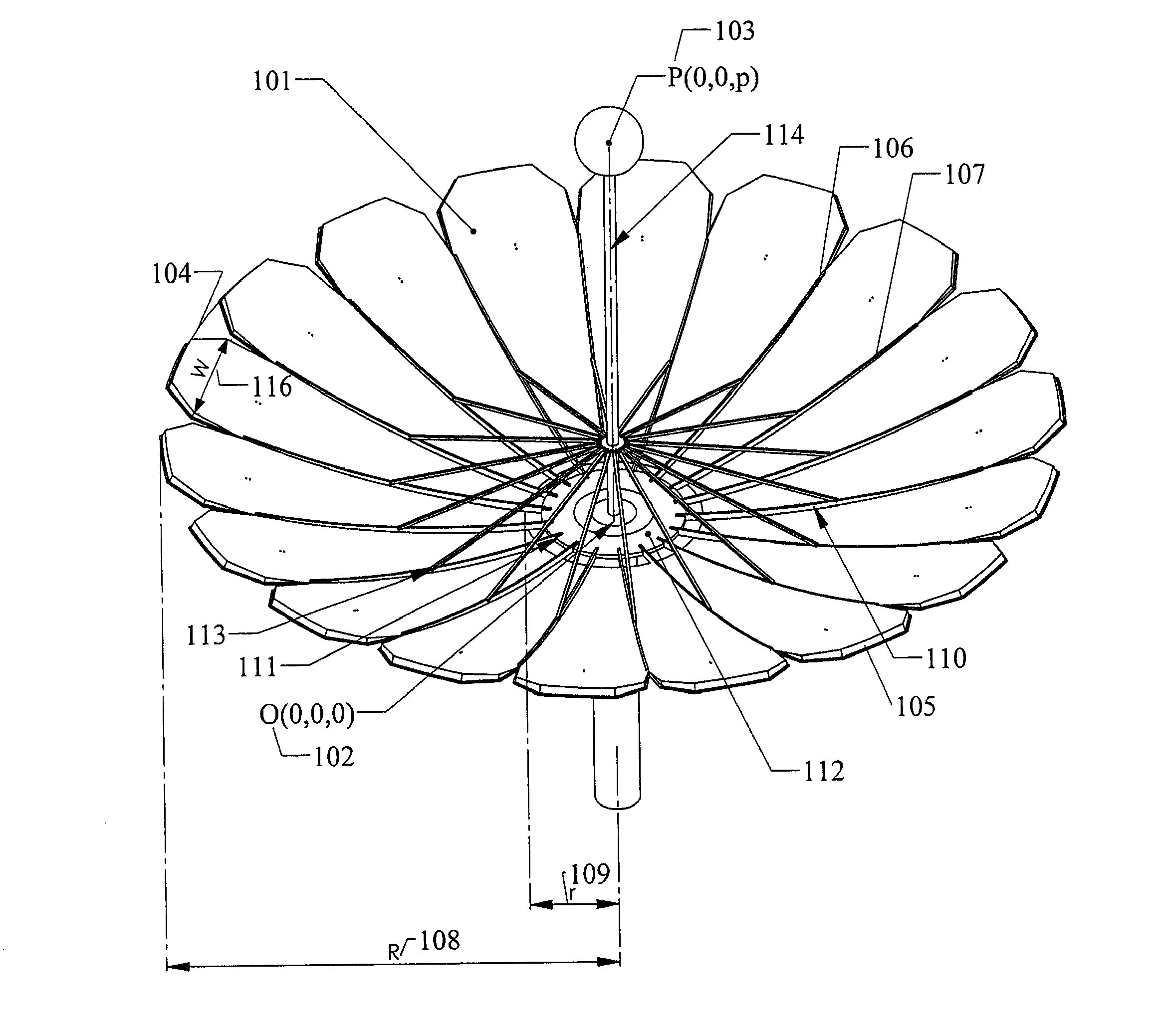 Foldable solar power receiver