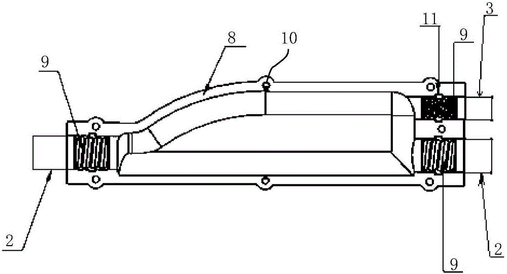 Flexible fireproof cable pre-branching connector and machining and installing method thereof