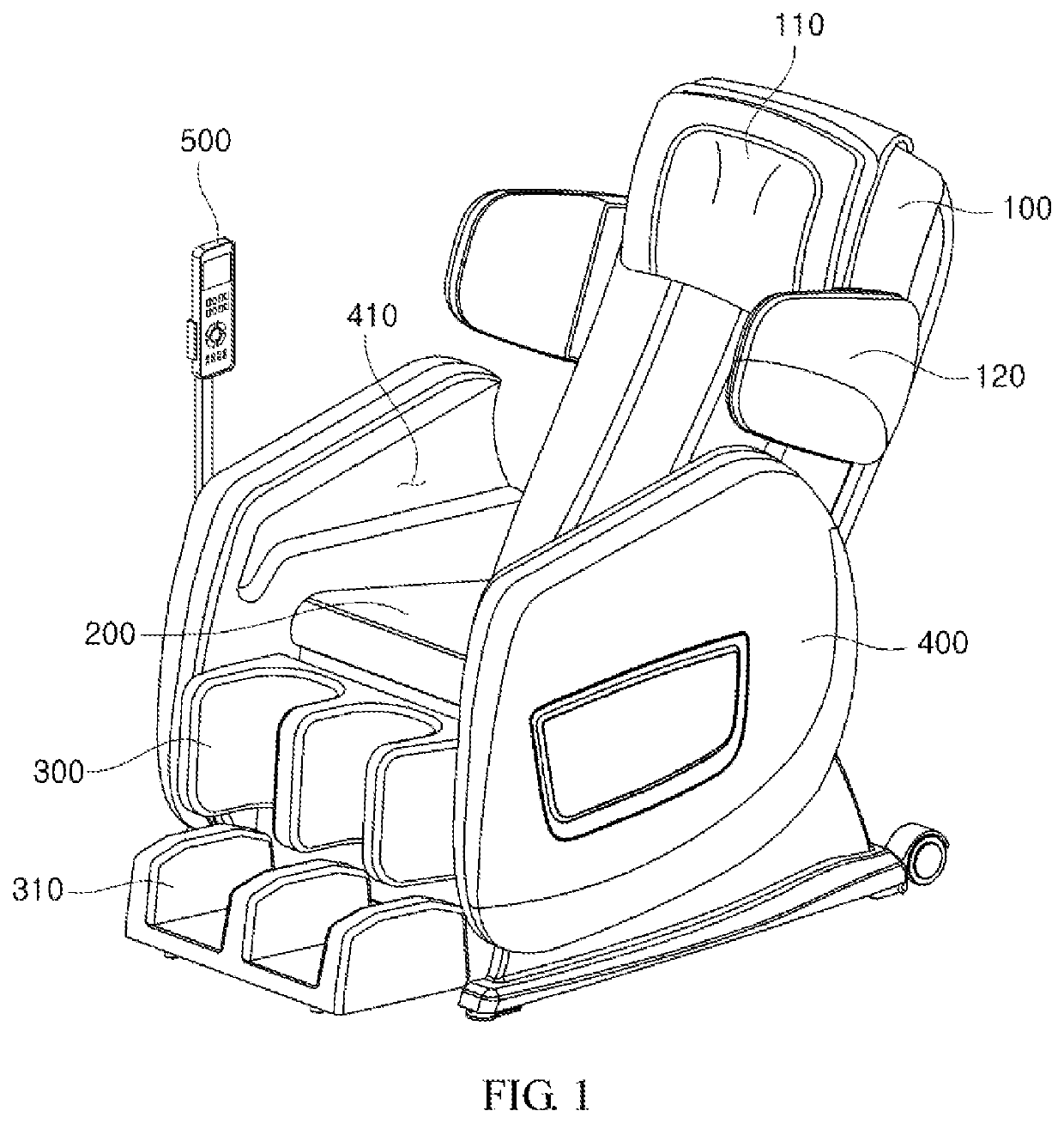 Heating assembly for massage chair including separate heating element and massage chair comprising the same