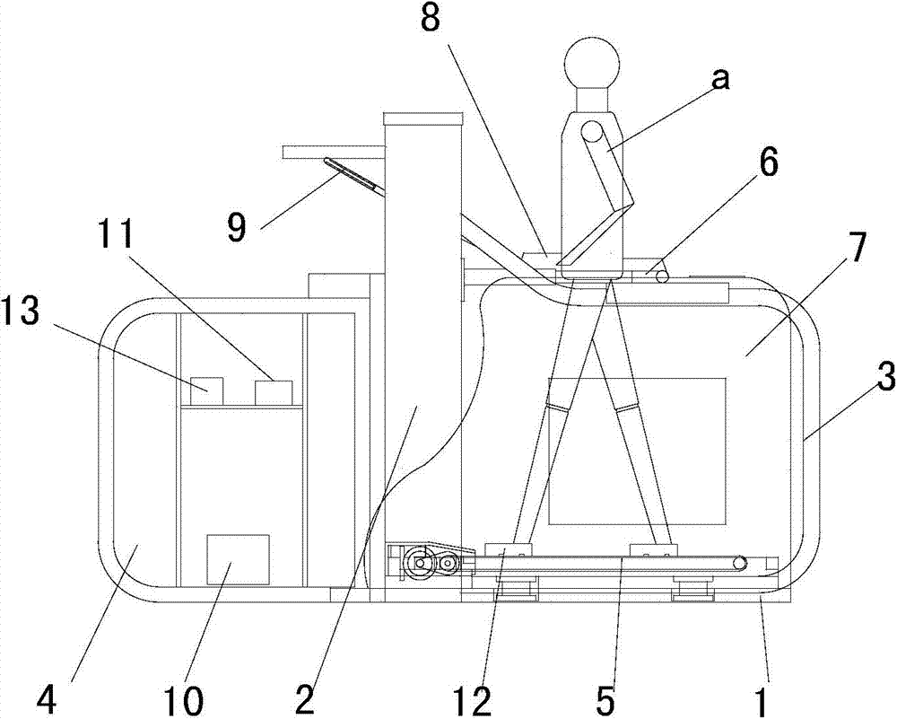 Gas bag body weight support treadmill training device based on balance function evaluation