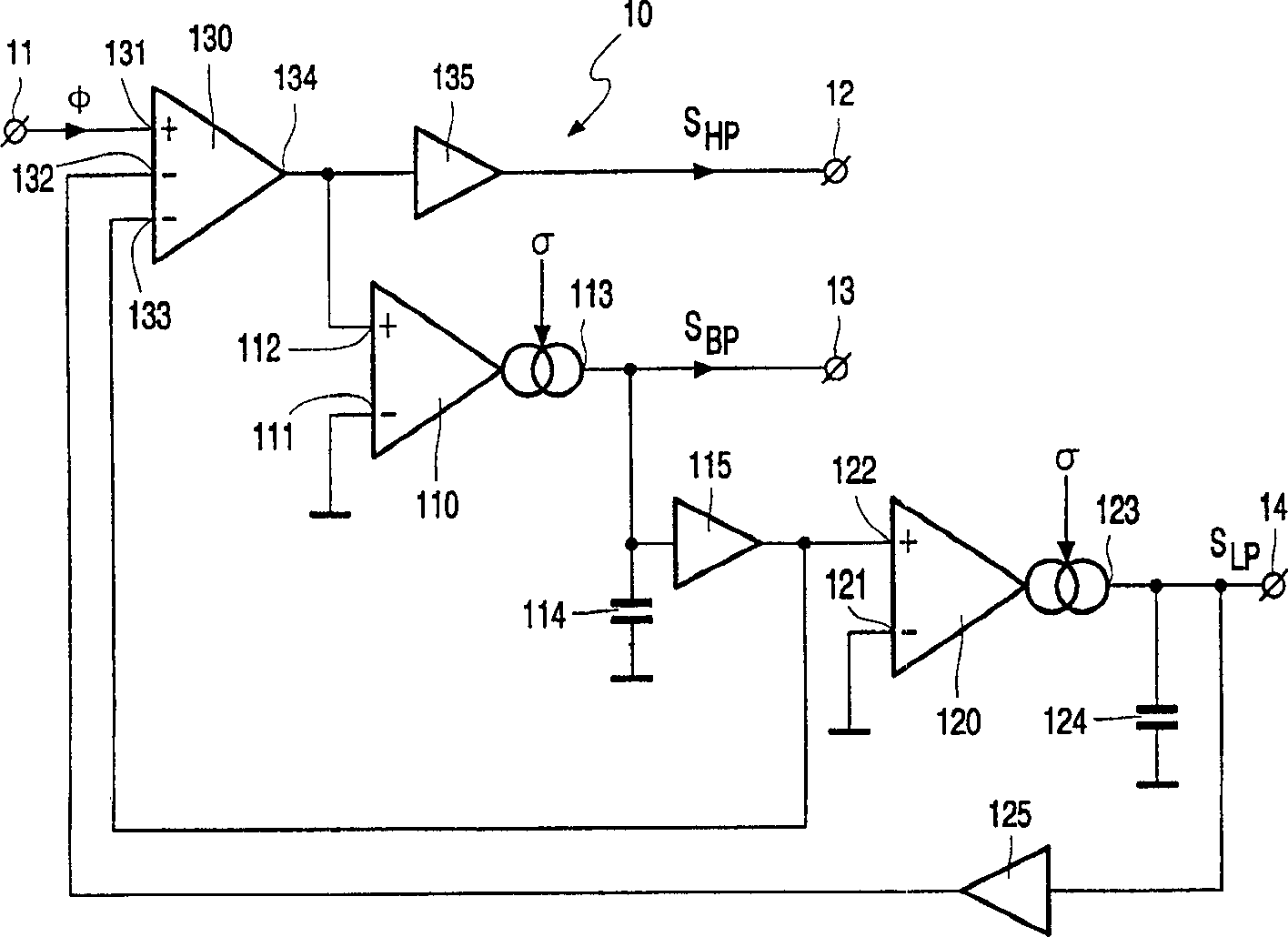 Self-tracking filter