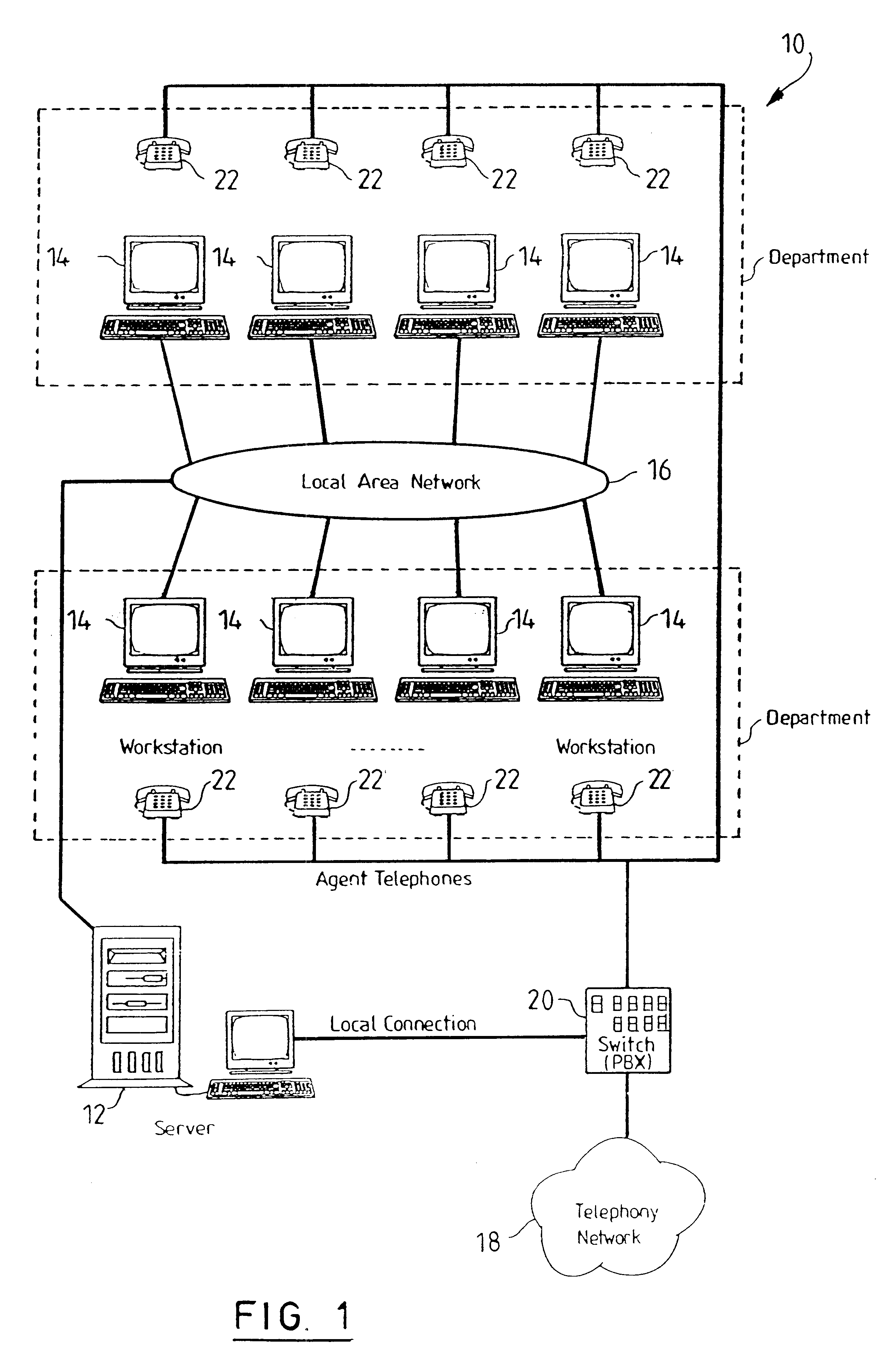 Maintaining a customer database in a CTI system