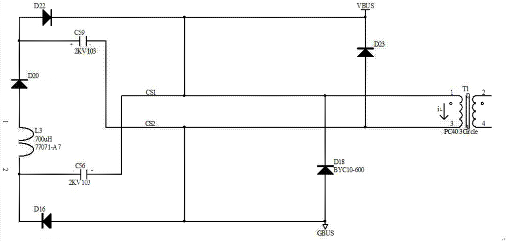 Absorption circuit for absorbing spike voltage of two-transistor forward converter