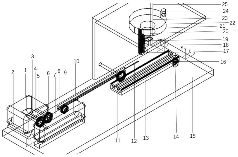 Curved slender hole reflection inclined surface machining device