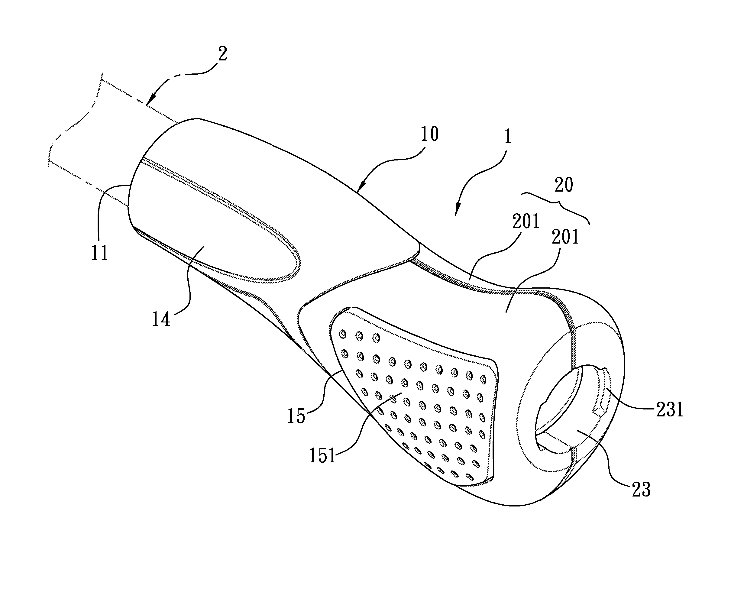 Handlebar grip for a bicycle or a motorcycle