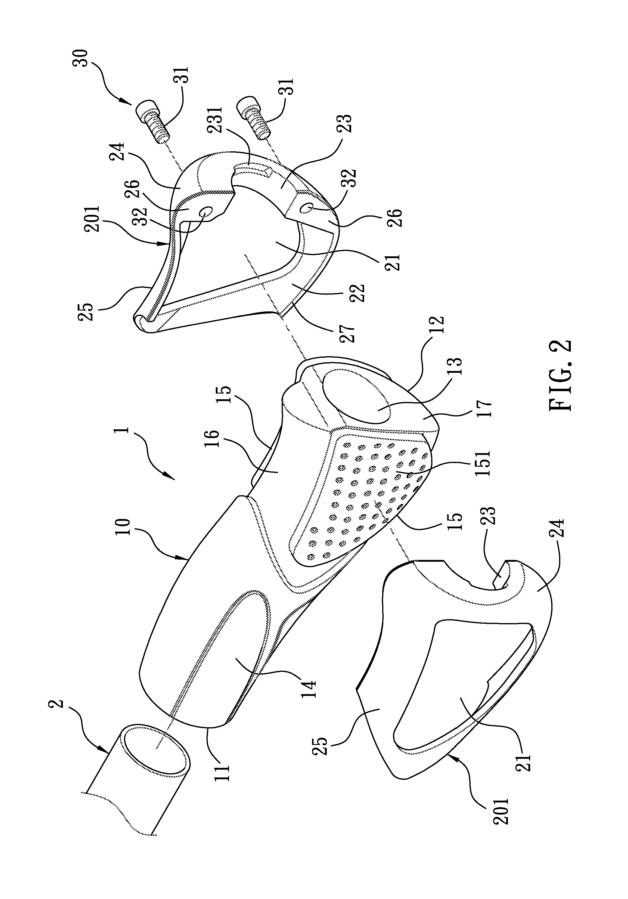 Handlebar grip for a bicycle or a motorcycle