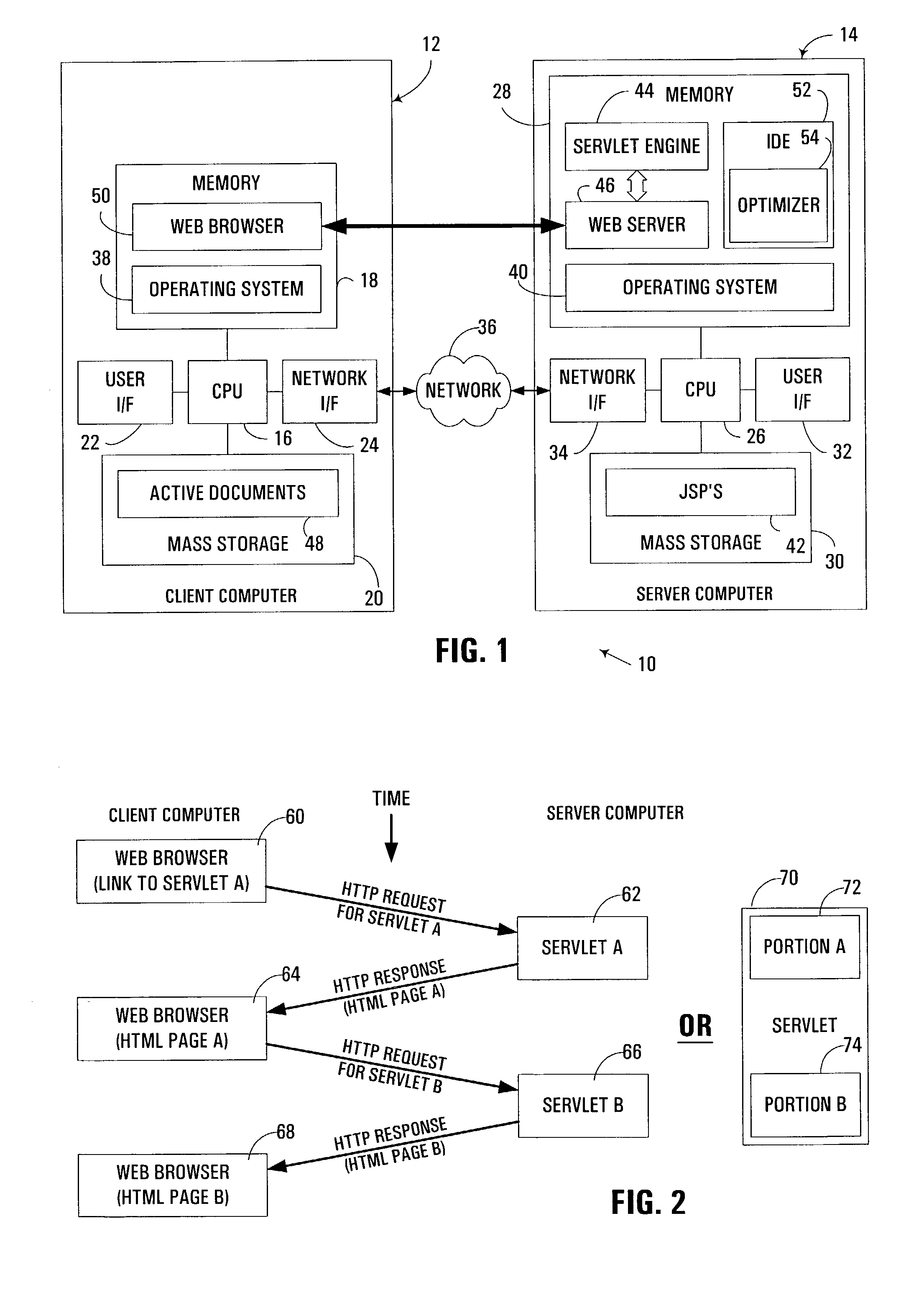 Optimization of portable operations in a client-server environment