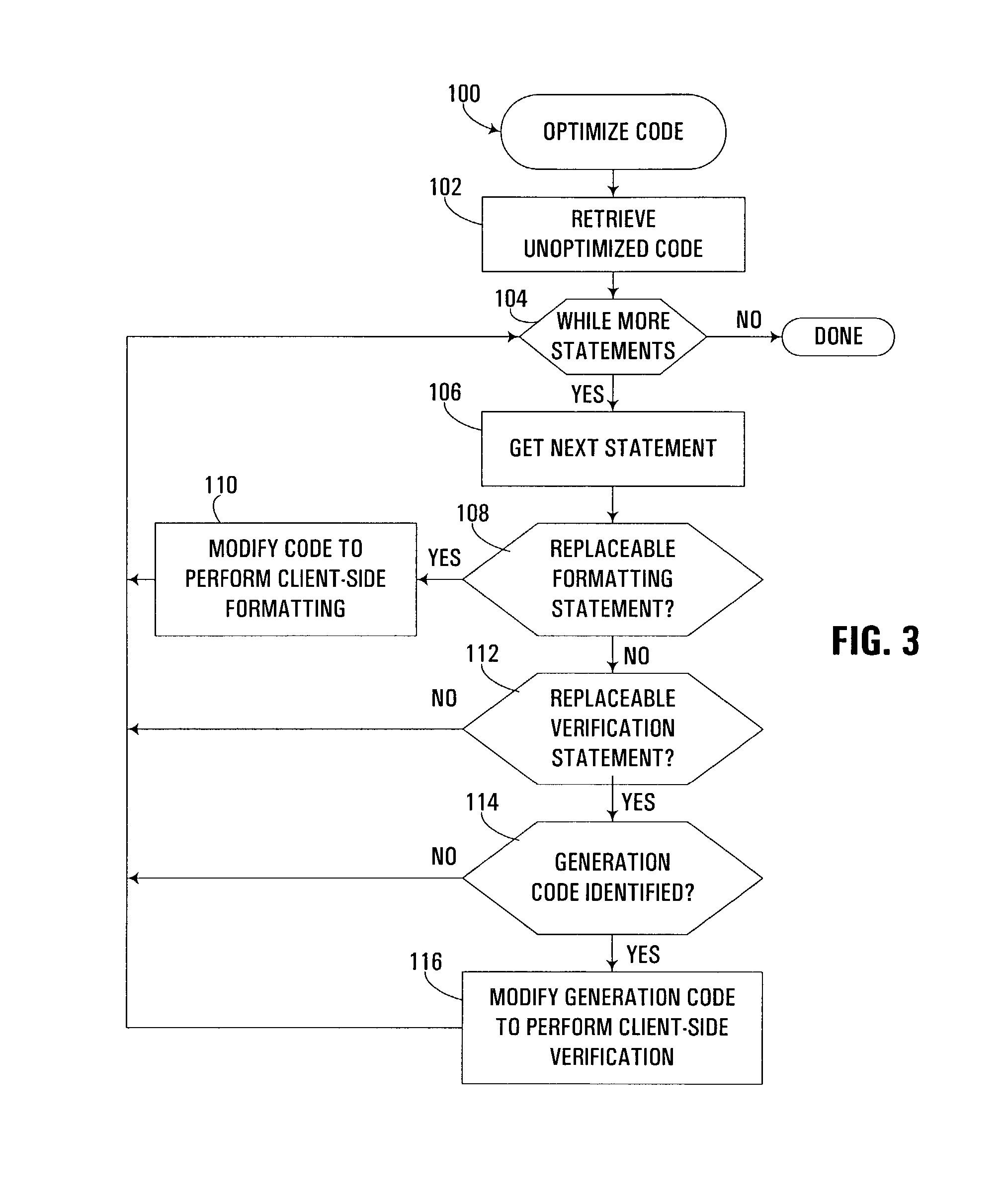 Optimization of portable operations in a client-server environment