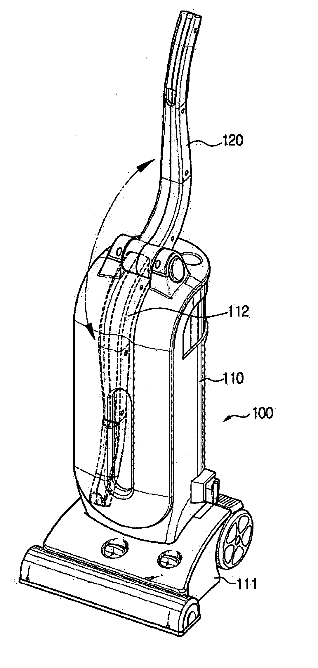 Upright vacuum cleaner