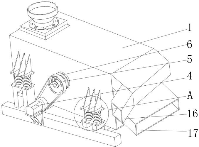 Automatic nut snack vibration screening device