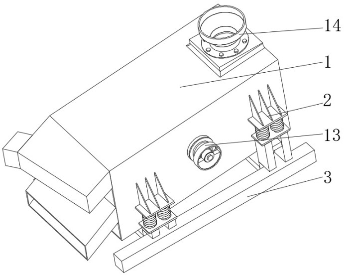 Automatic nut snack vibration screening device