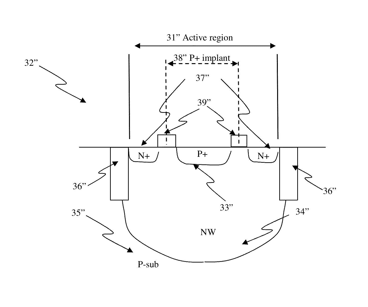 One-time programmable devices using junction diode as program selector for electrical fuses with extended area