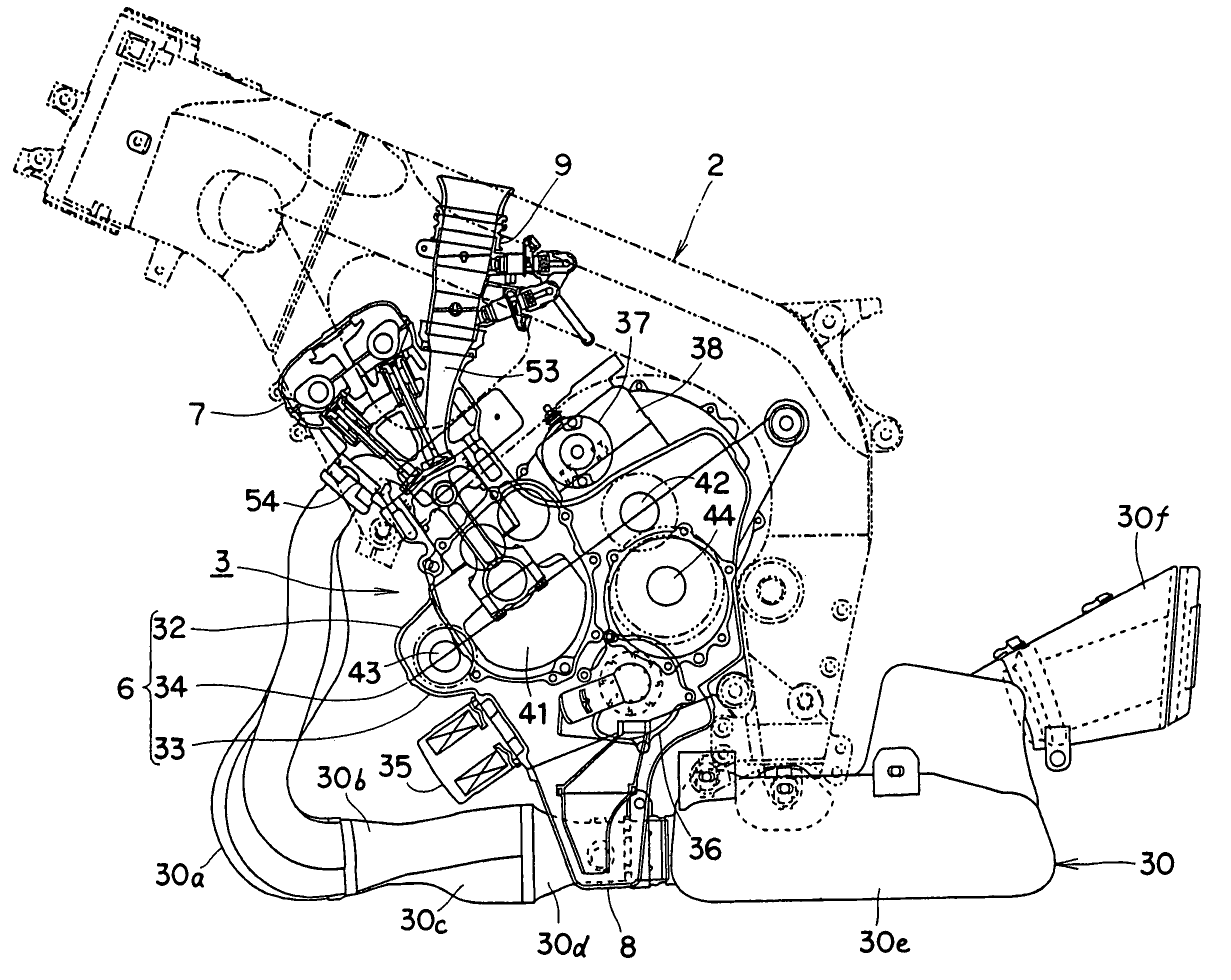 Engine for motorcycle