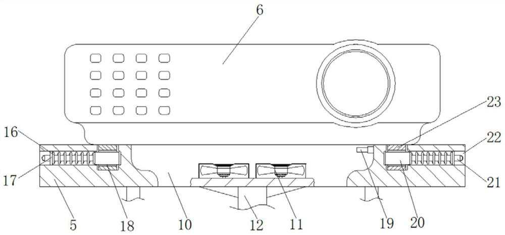 Teaching projector support with high applicability