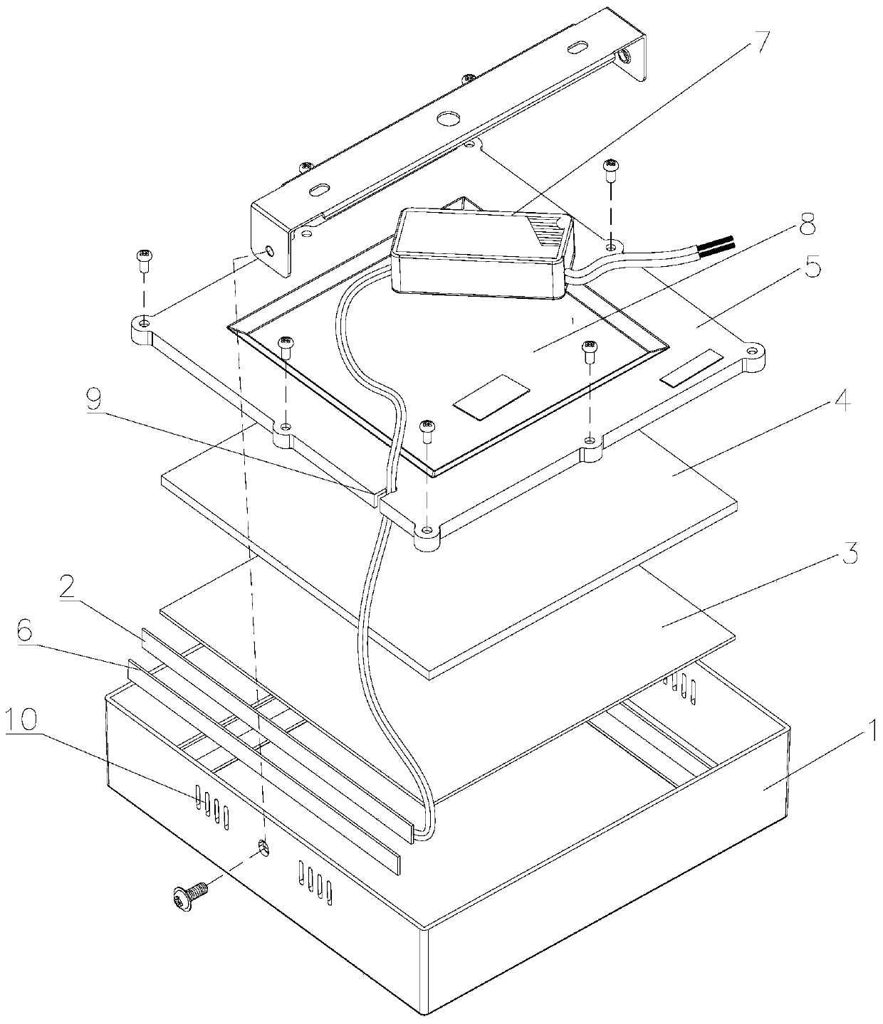 A square led downlight