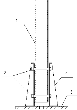 Locking mechanism for tubular vertical rod and tubular vertical rod device employing locking mechanism