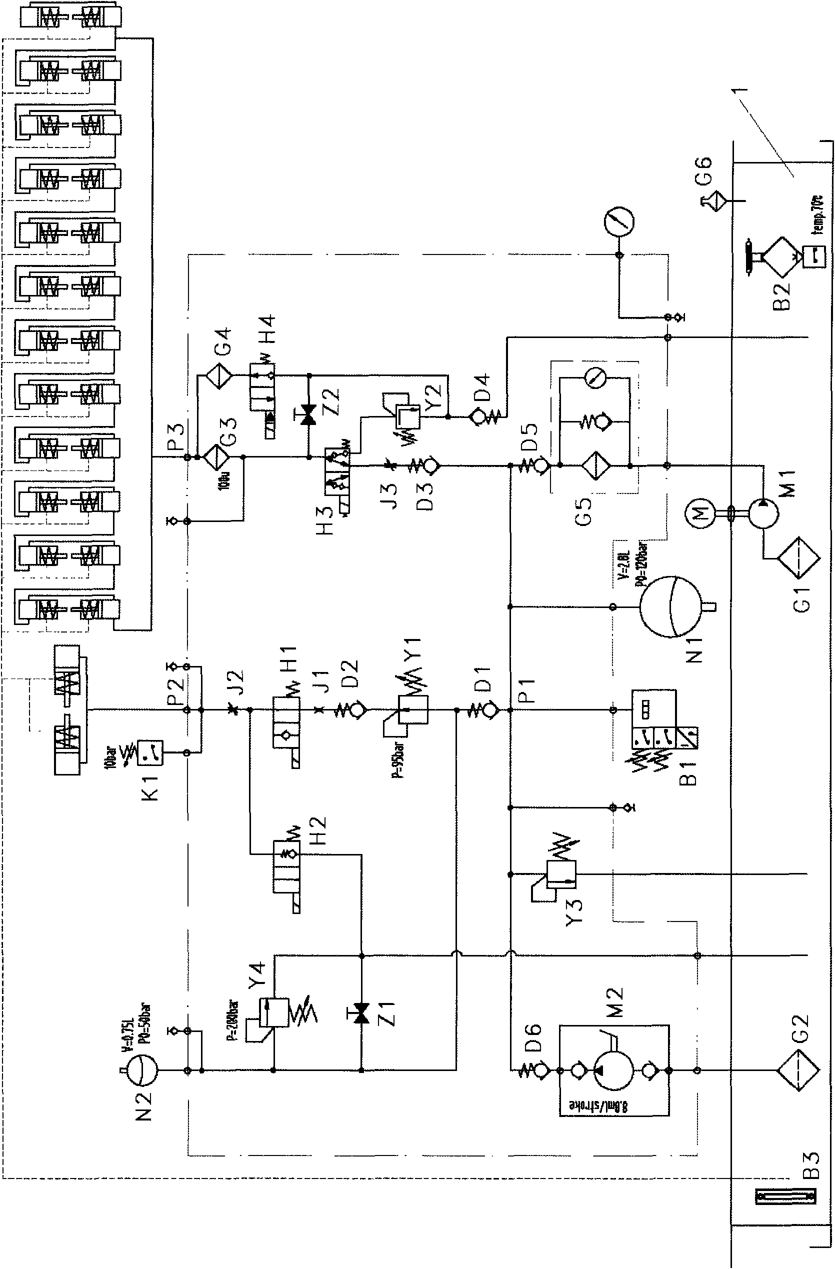 Hydraulic braking system for megawatt fan