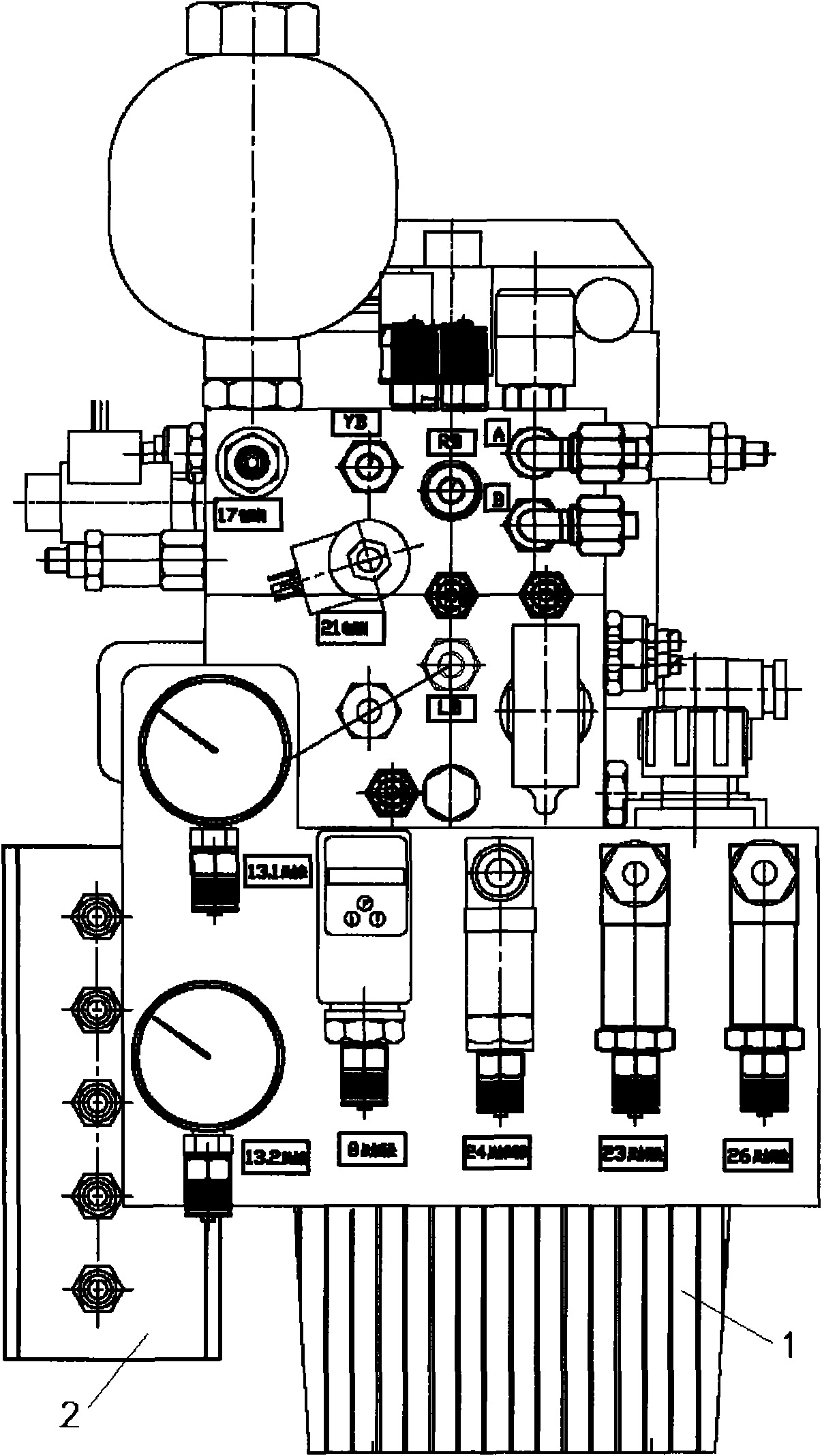 Hydraulic braking system for megawatt fan