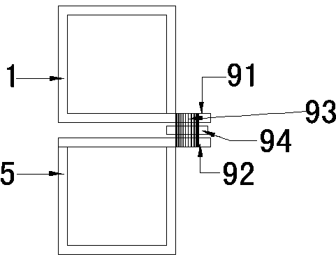 Blank door with outward-opening angle larger than 150 degrees