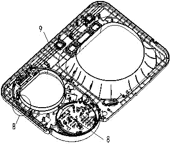 Circuit fixing structure of washing machine and washing machine