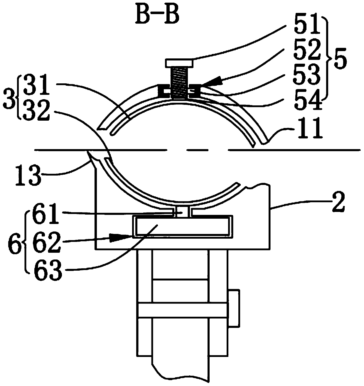 Thermal pipeline supporting device