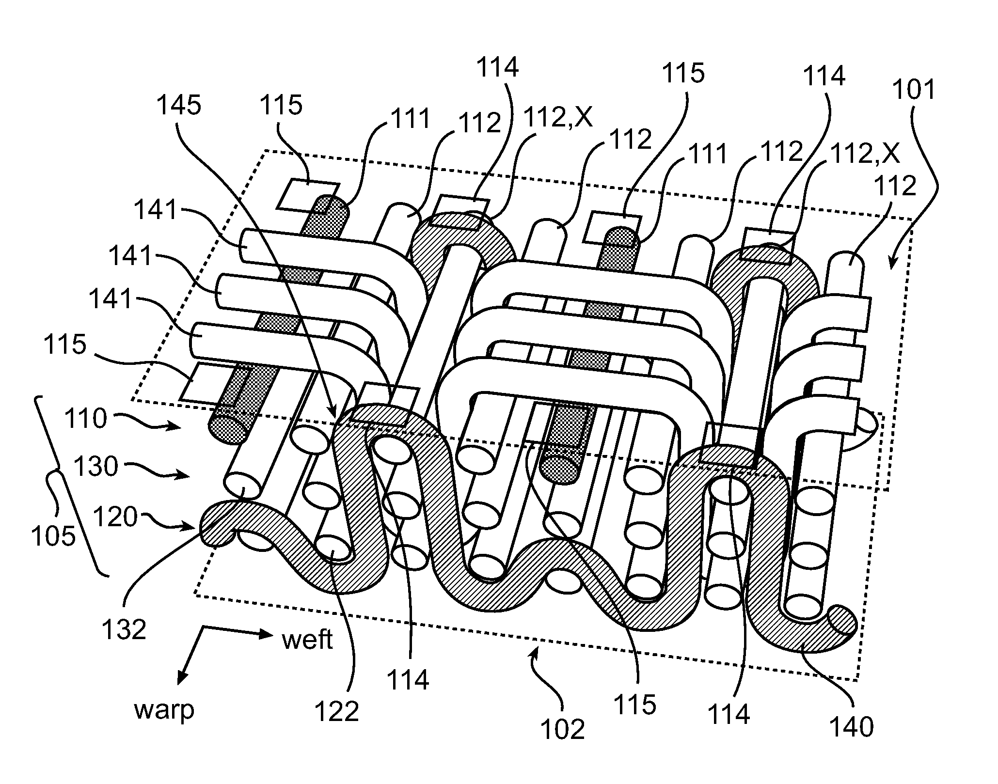 Multi-layer woven fabric display