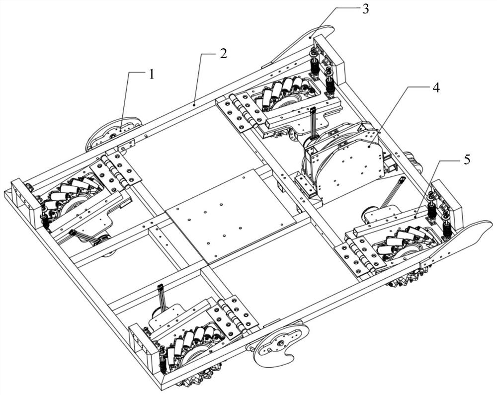 Universal robot capable of self-adaptively crossing steps