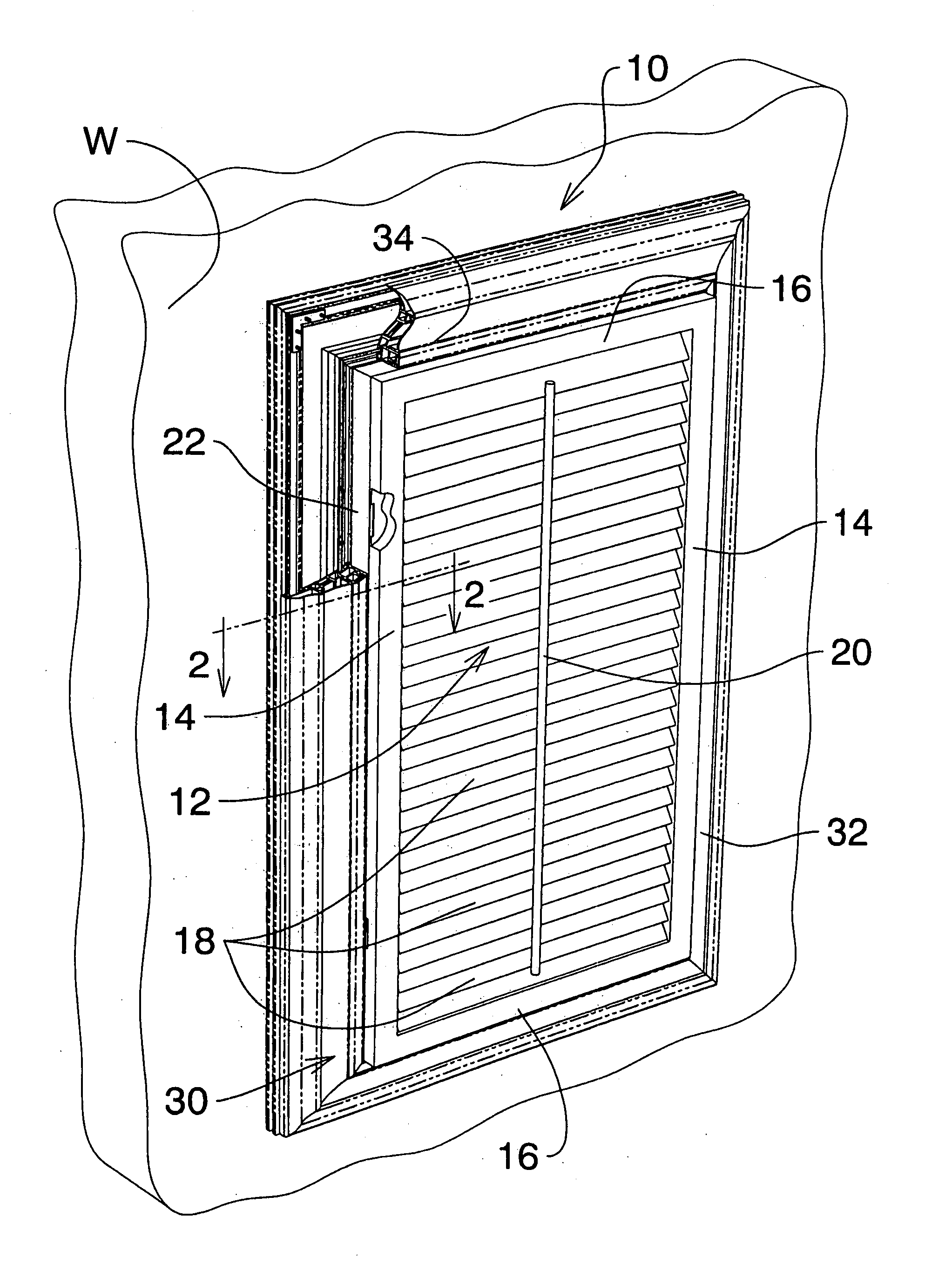 Shutter border frame with channel and cover plug