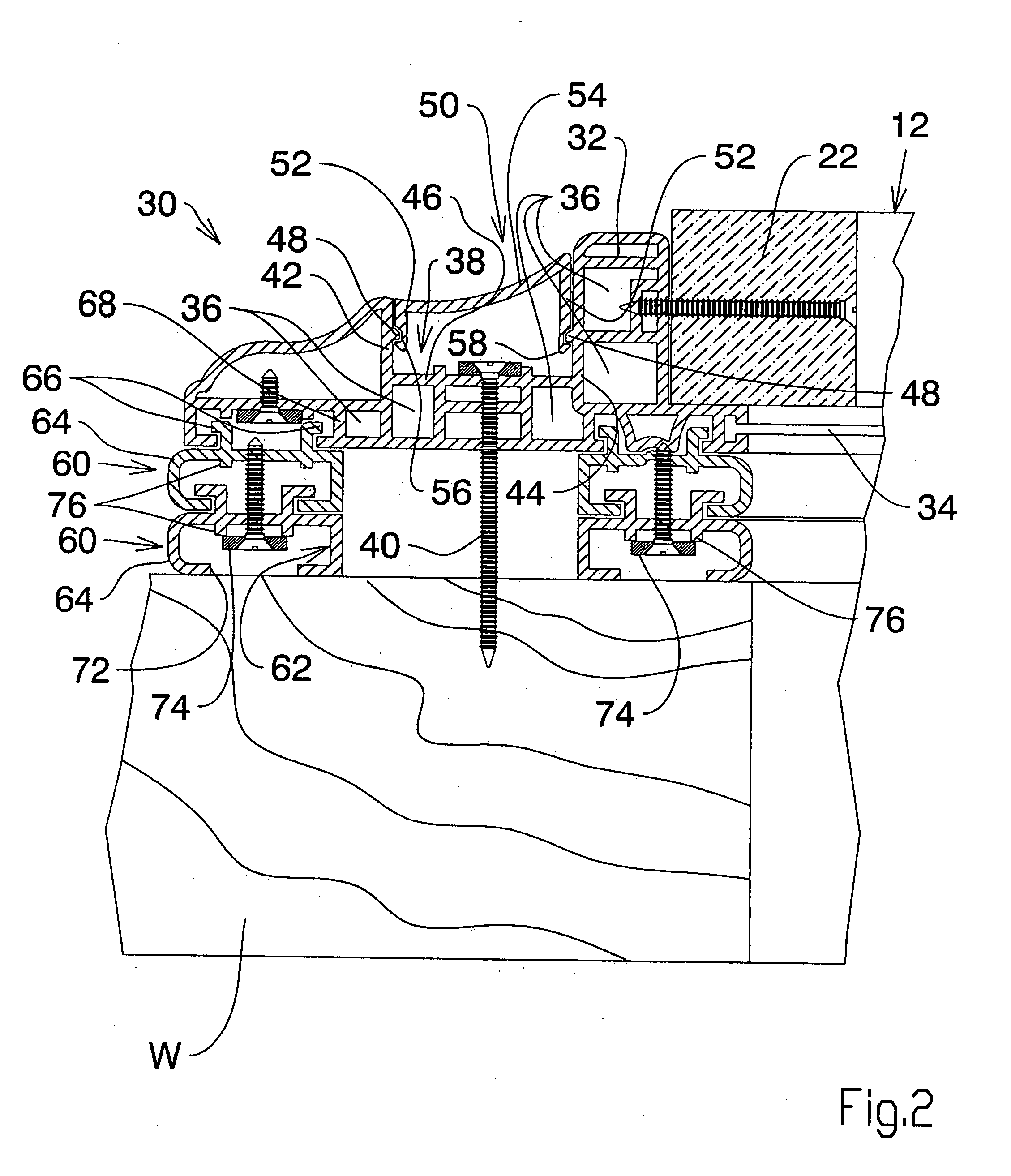 Shutter border frame with channel and cover plug