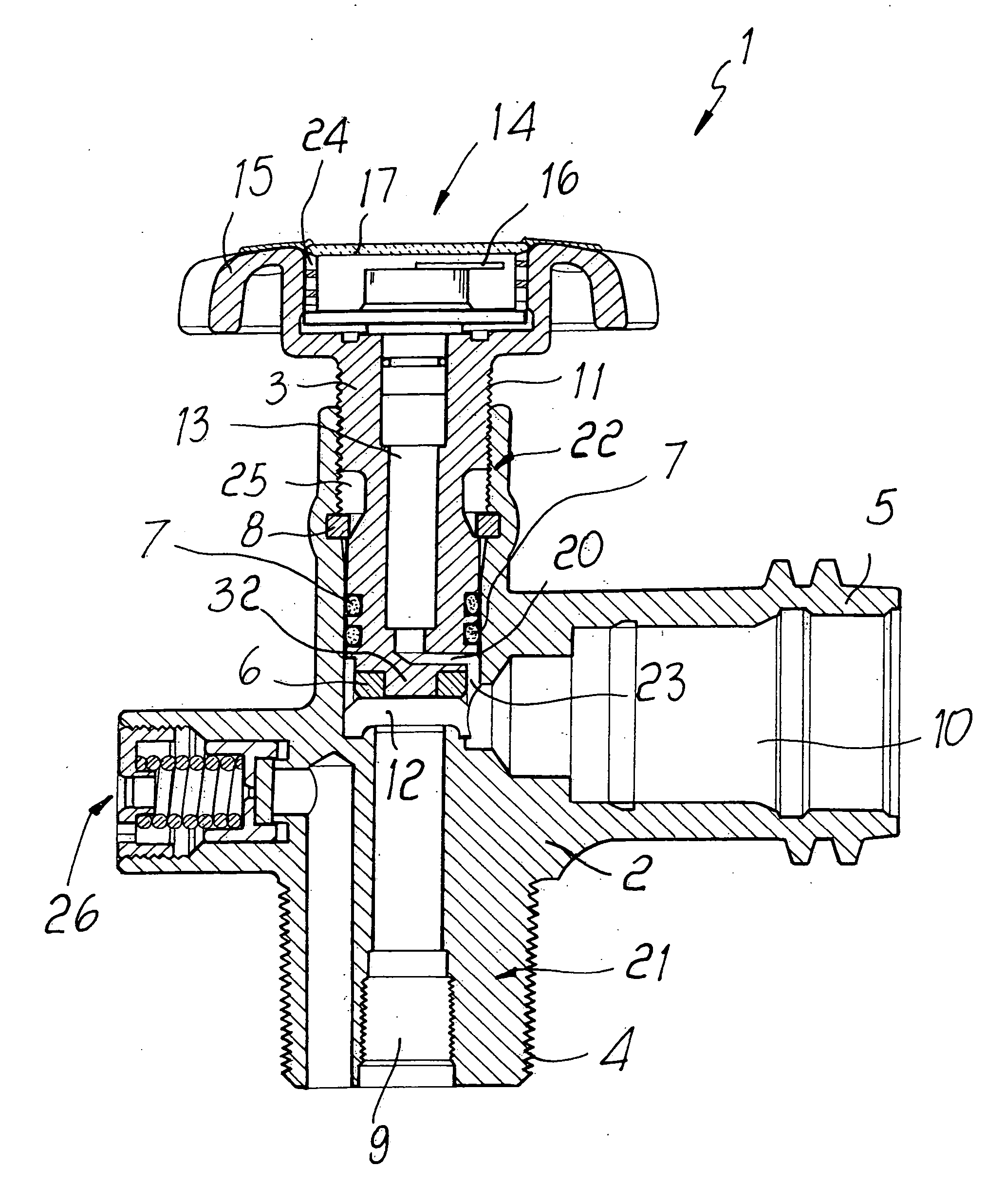 Flow control valve for cylinders of liquefied gases, having a means for indicating the status of the fluid